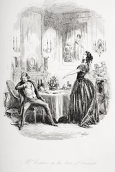 Mr. Carker i sin triumfs time, illustration fra 